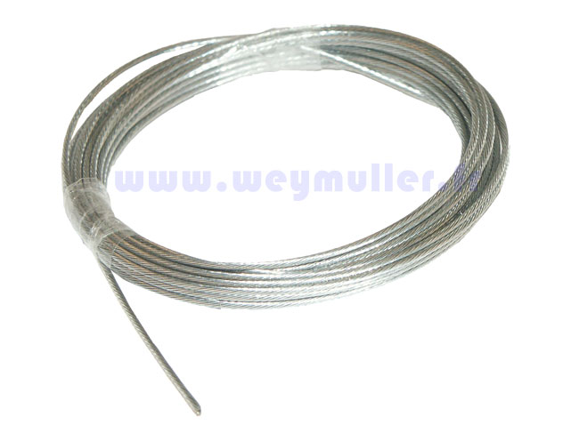 Cable en inox gainé. ø 1,00 mm x 10 m.