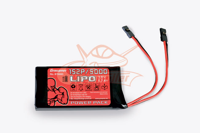 Pack accus émission 3,8V 5A Lipo