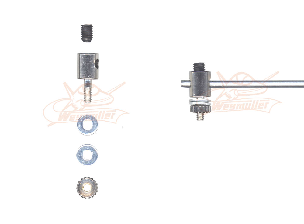 Connecteur de tringleries. CAP de 2mm maxi. 4 pièces