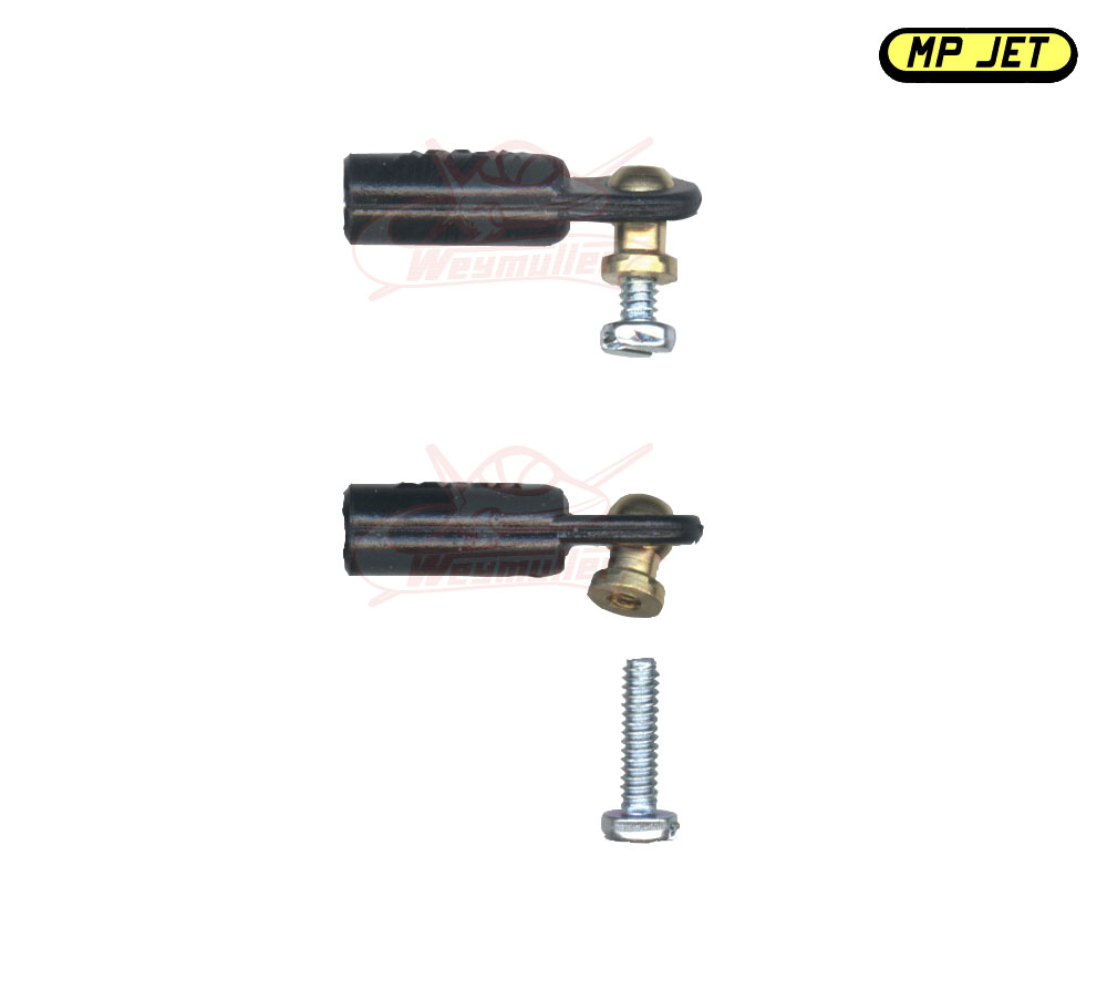 Chape à rotule V1 sans embout. M2/M1,6mm. 6 pièces