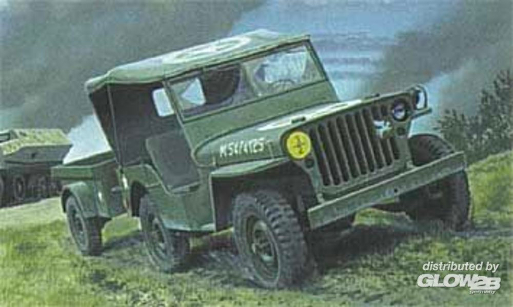 Jeep Willis & Trailer 1/35