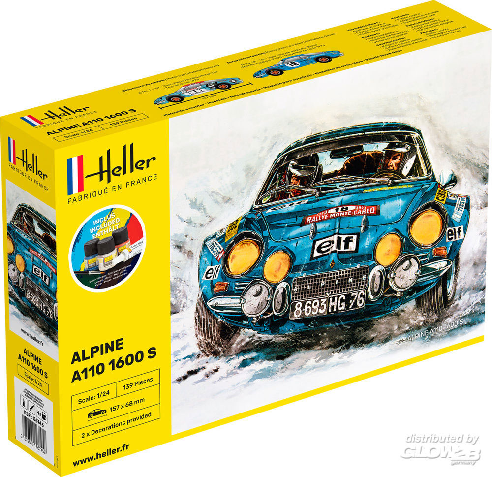 Alpine A110 + peintures + colle + pinceau 1/24