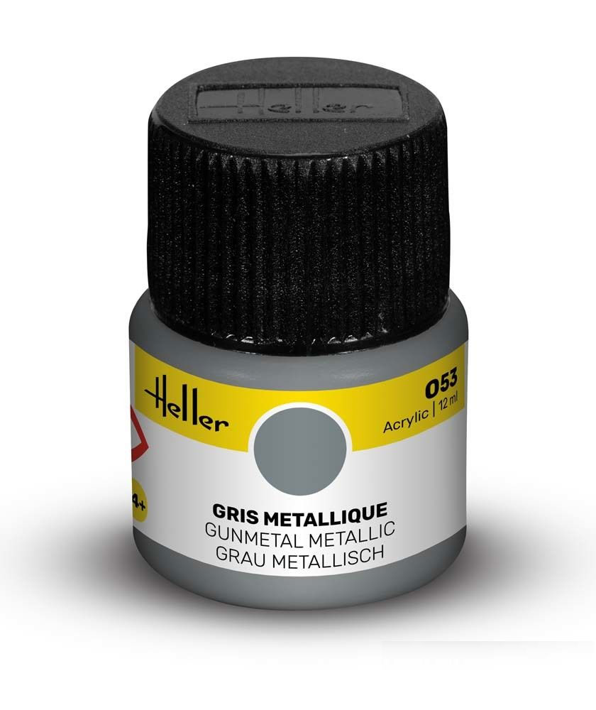 Peinture Heller acrylique 12ml. Gris metallique 053