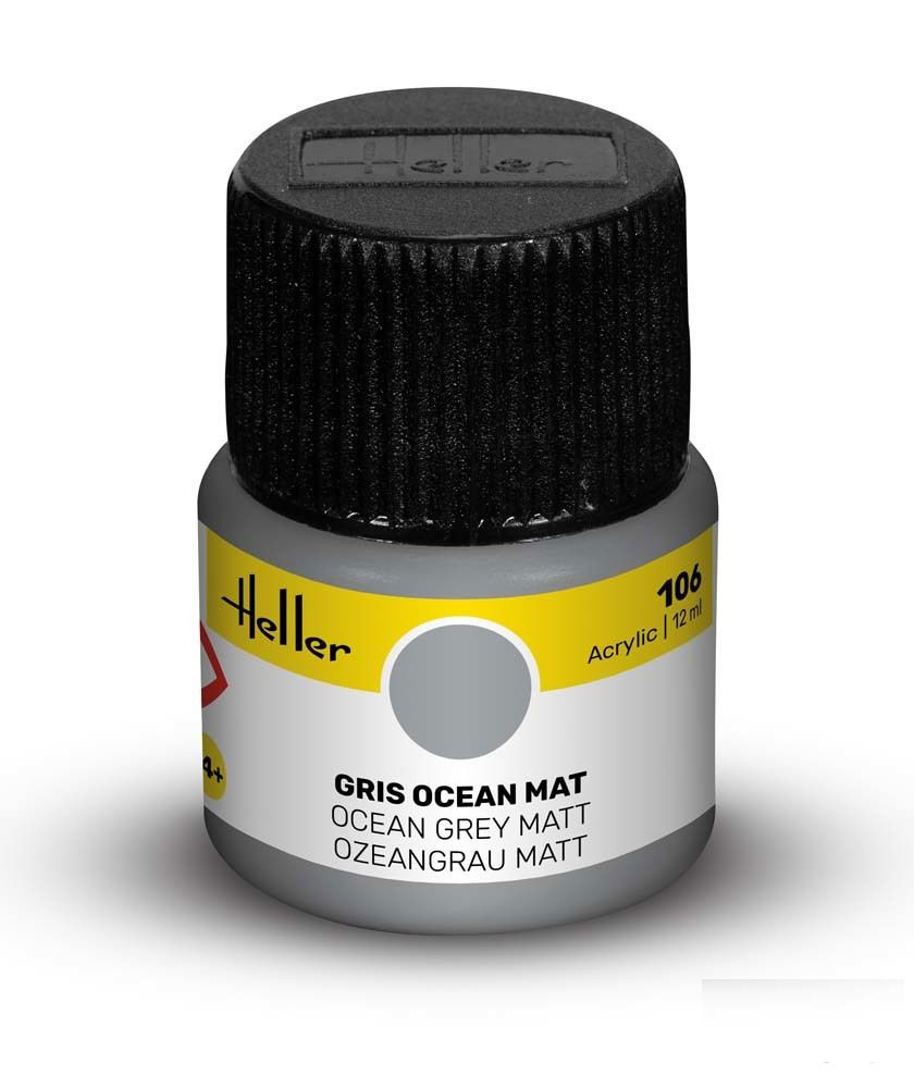 Peinture Heller acrylique 12ml. Gris océan mat 106