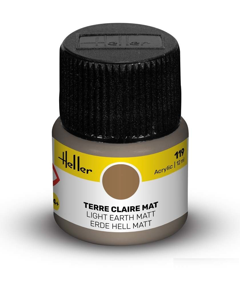 Peinture Heller acrylique 12ml. Terre claire mat 119