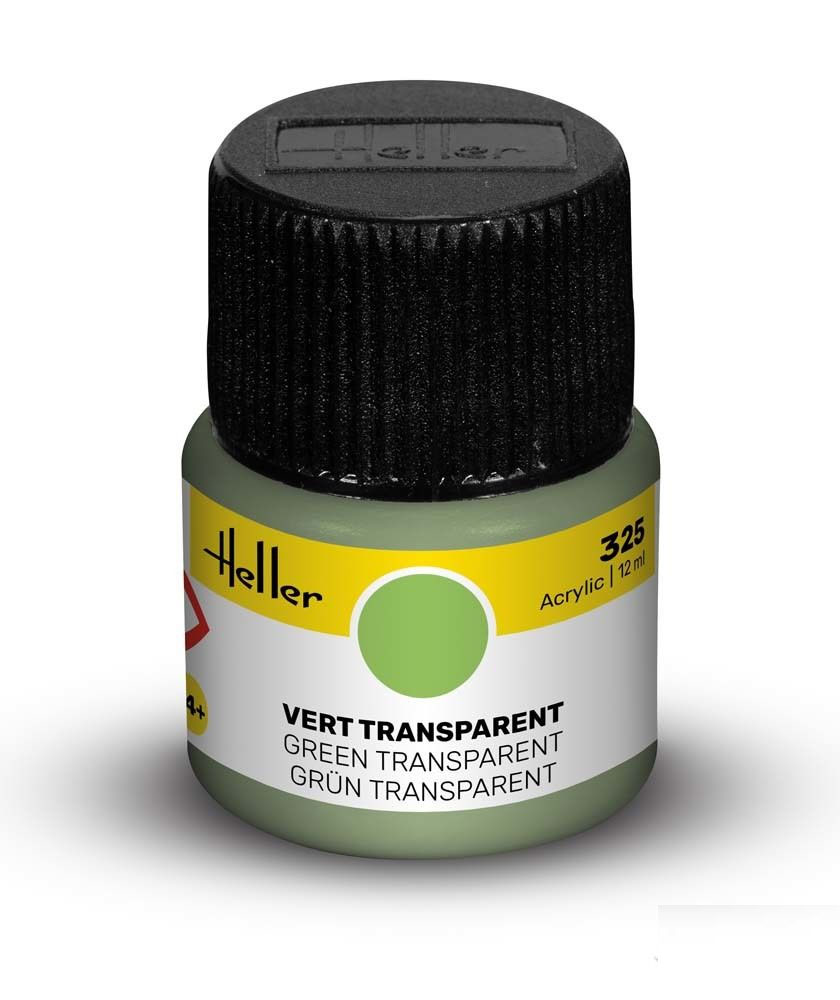 Peinture Heller acrylique 12ml. Vert transparent 325