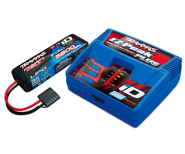 Pack chargeur 2970G + 1 x Lipo 2S 5800mAh 2843X prise TRAXXAS