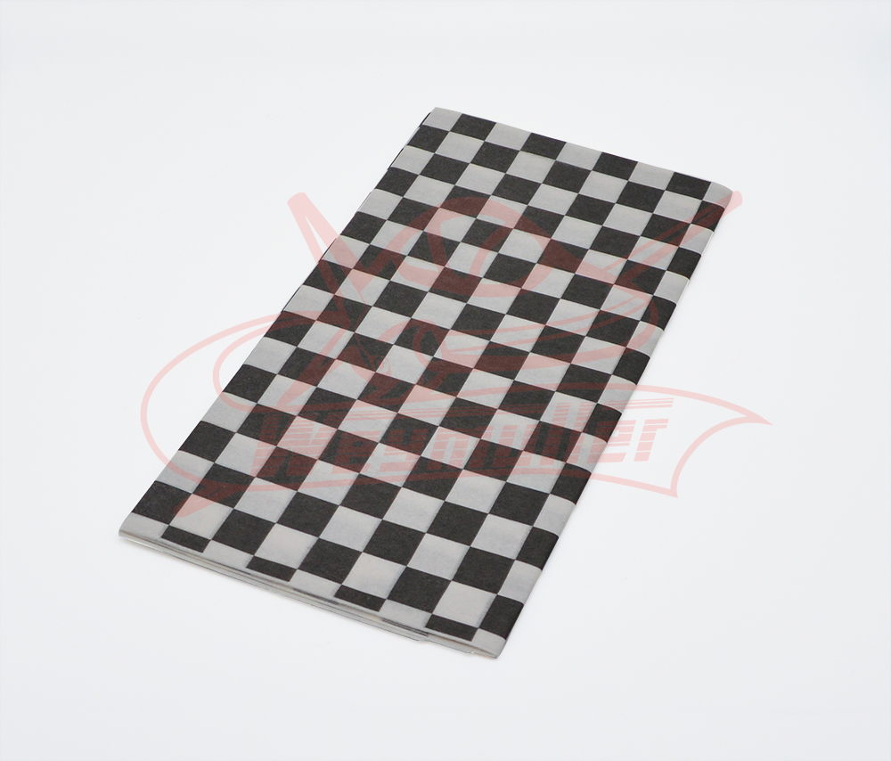 Papier EZE Tissue, carreau noir. 750 x 500 mm. 13,5g/m2. 3 feuilles