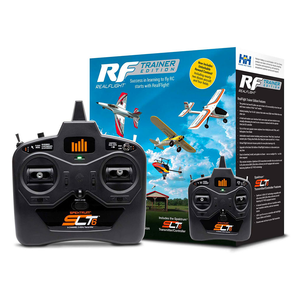 Simulateur RealFlight Trainer Edition RC avec l'émetteur SLT6